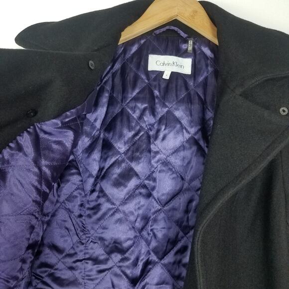 Calvin Klein | Black Jacket with Hood Double Breasted - Picture 4 of 9